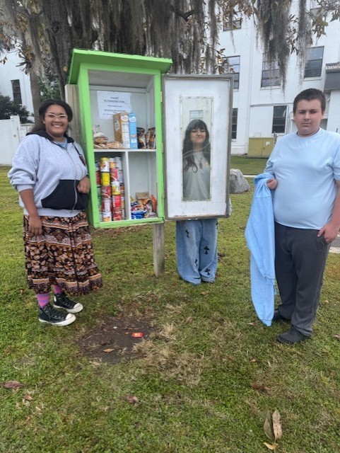 Wakulla Institute students gave back to the community by donating food to the local pantry at the Wakulla County Courthouse.