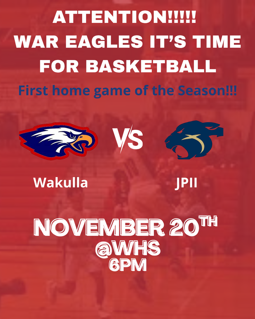 Attention War Eagles, It's time for the first Home Game of the year! 