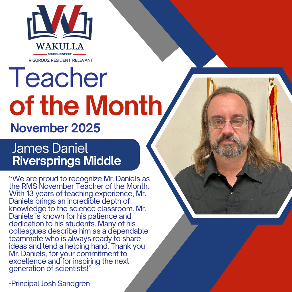 Teacher of the Month James Daniel