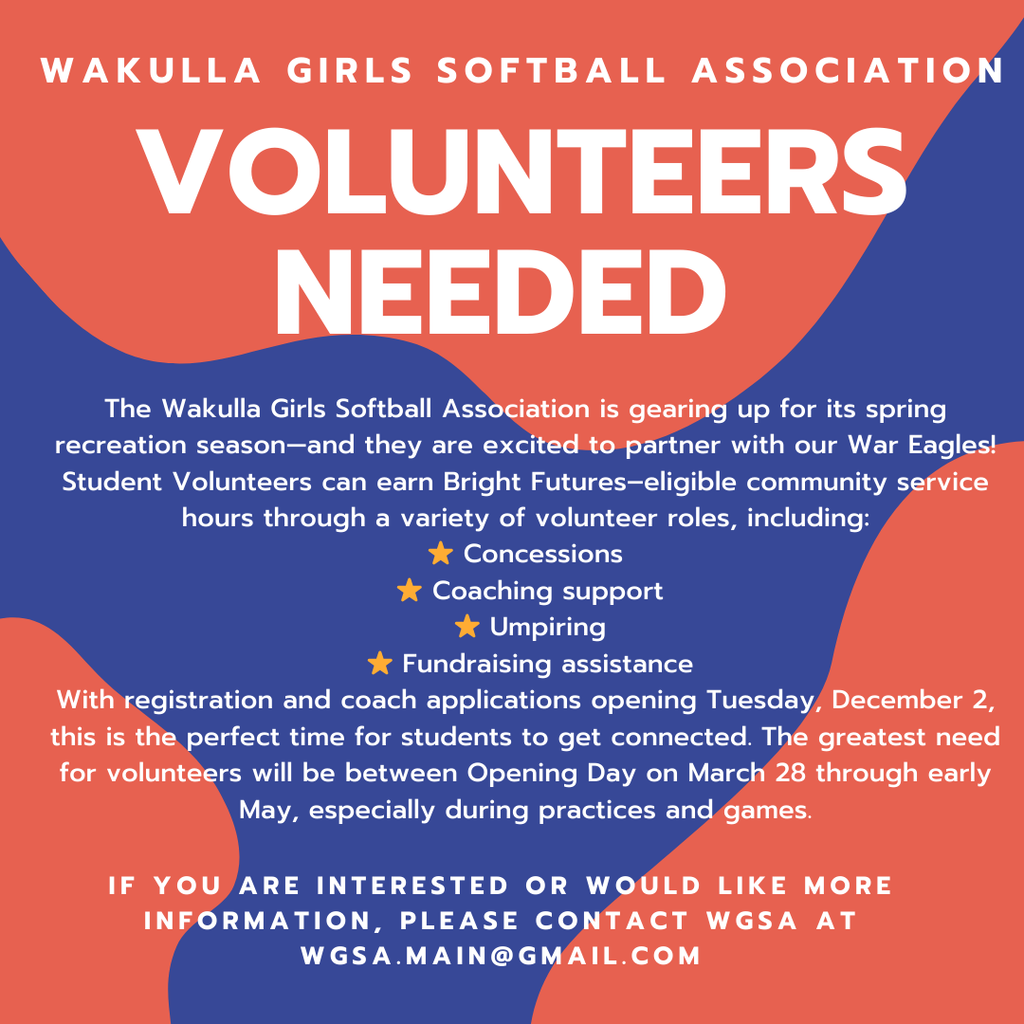 If you are interested or would like more information, please contact WGSA at wgsa.main@gmail.com