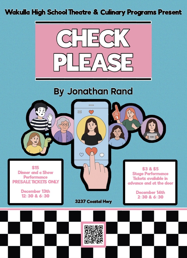 Join us in support of the culinary and theatre programs! Saturday tickets must be purchased in advance! 