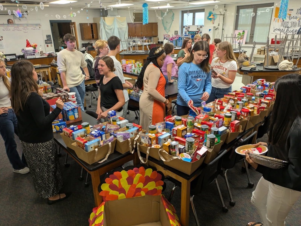 A big thank you to the Wakulla Rotary Club and everyone who donated food to Ms. Post and the Interact club! They were able to send 48 baskets of food home to our local elementary school students over the Thanksgiving break!