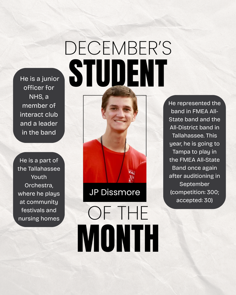 NHS Student of the Month: JP Dissmore