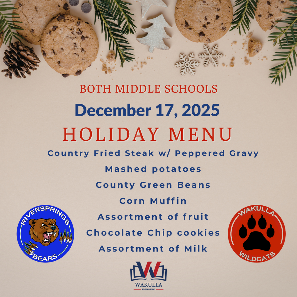 Food Services Holiday menu
