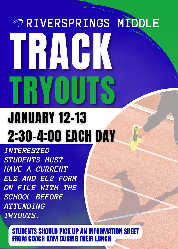 RMS Track tryouts January 12 and 13