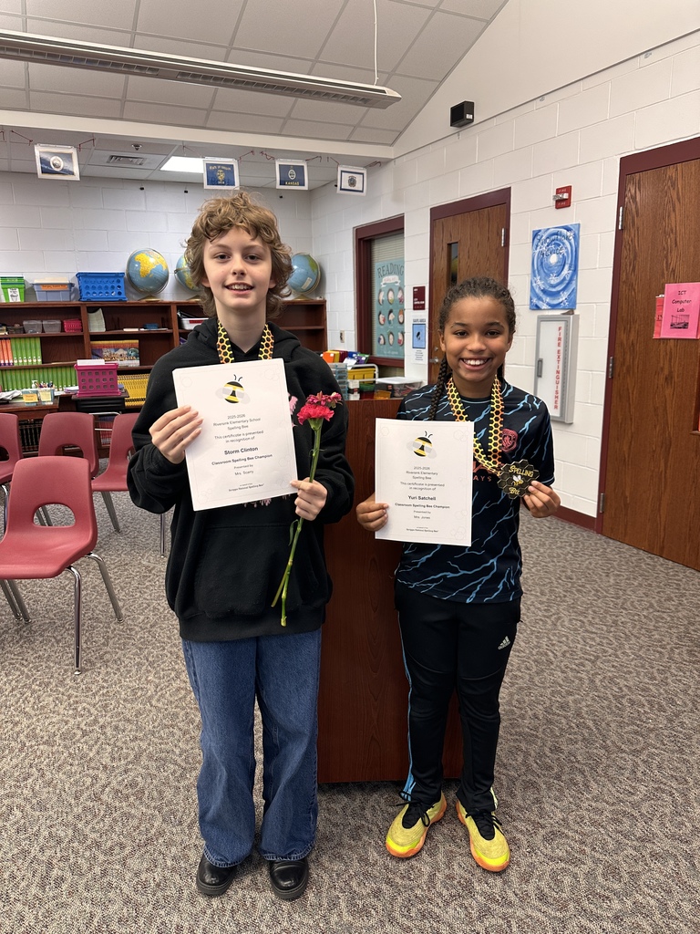 Riversink Elementary Spelling Bee Winner and Runner up