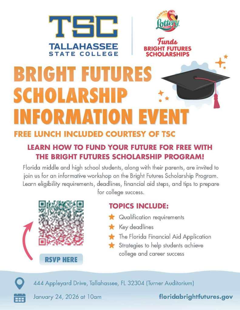 TSC is hosting an information event for the Bright Futures Scholarship.