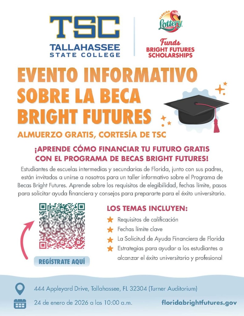 TSC is hosting an information event for the Bright Futures Scholarship.