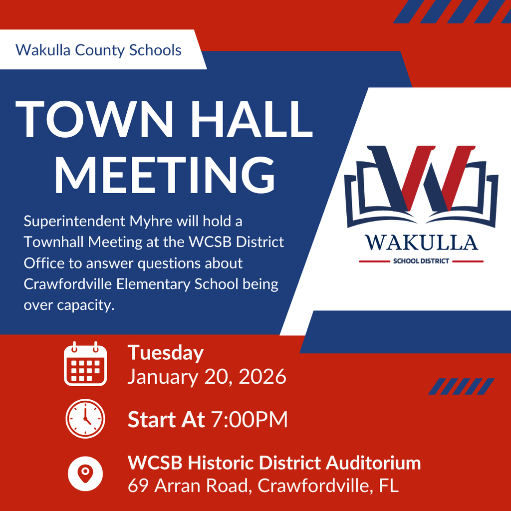 Townhall Meeting on January 20, 2026 at 7PM at WCSB Historic Disctrict Auditorium