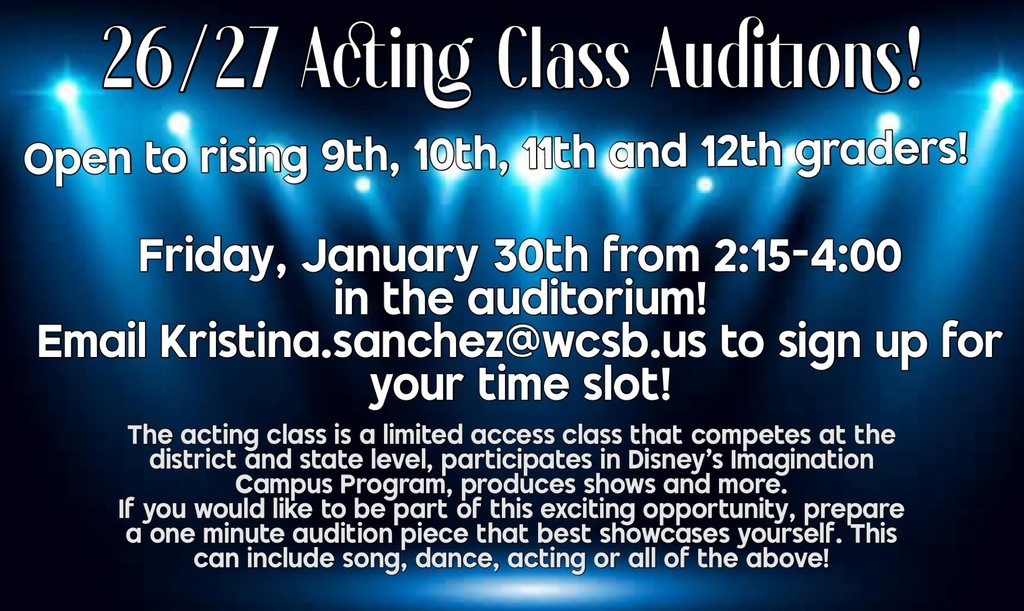 26/27 Acting Class Auditions