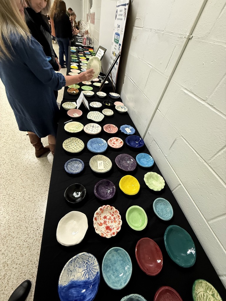 Colorful bowls created by WHS Art Students