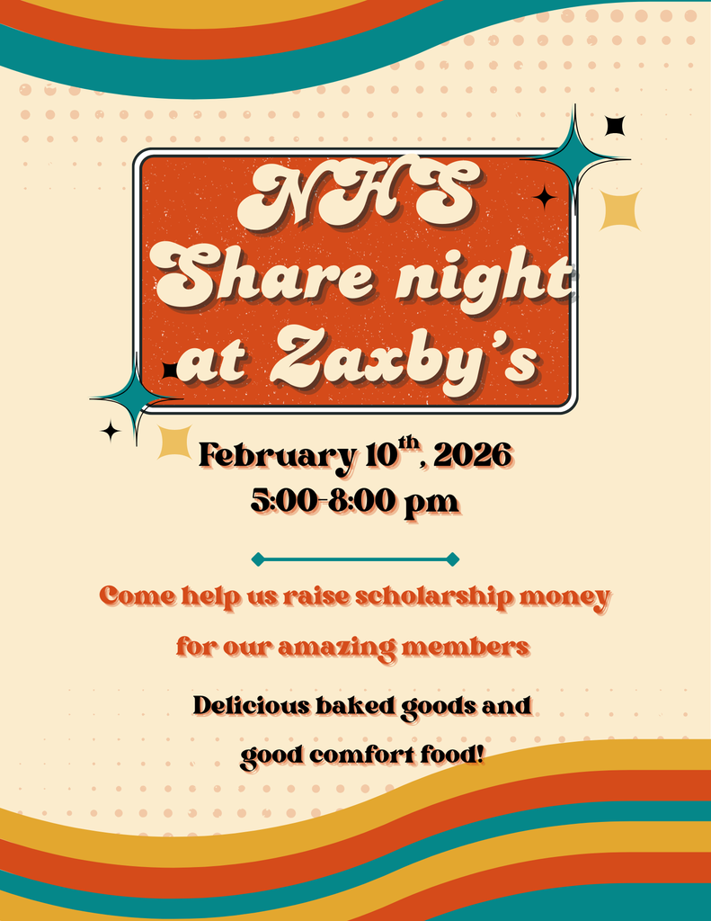Come out and help support National Honor Society! Tuesday, February 10, 2026 5:00-8:00PM