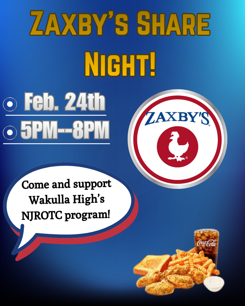 Zaxby's share night - Feb. 24th - 5PM to 8PM - Fundraiser for NJROTC - Support NJROTC