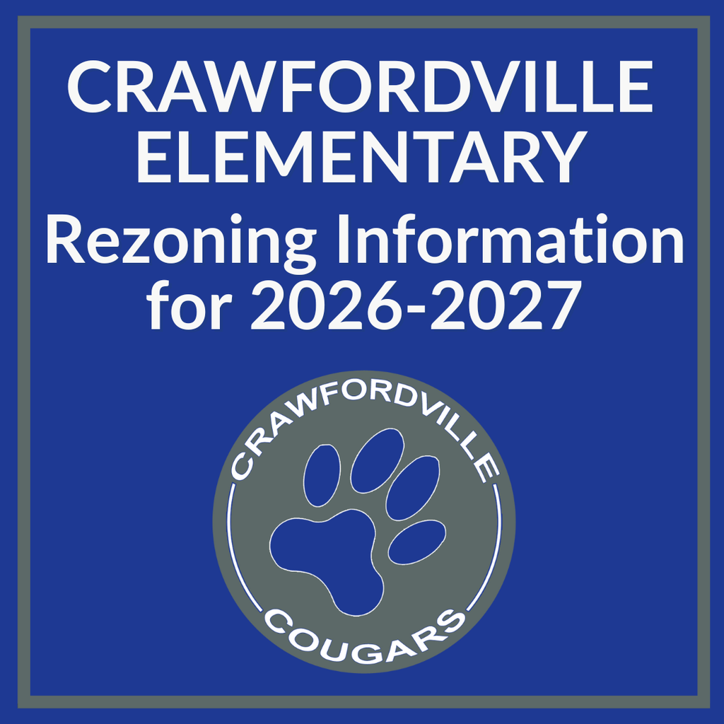 Crawfordville Elementary Rezoning Information with Paw Print