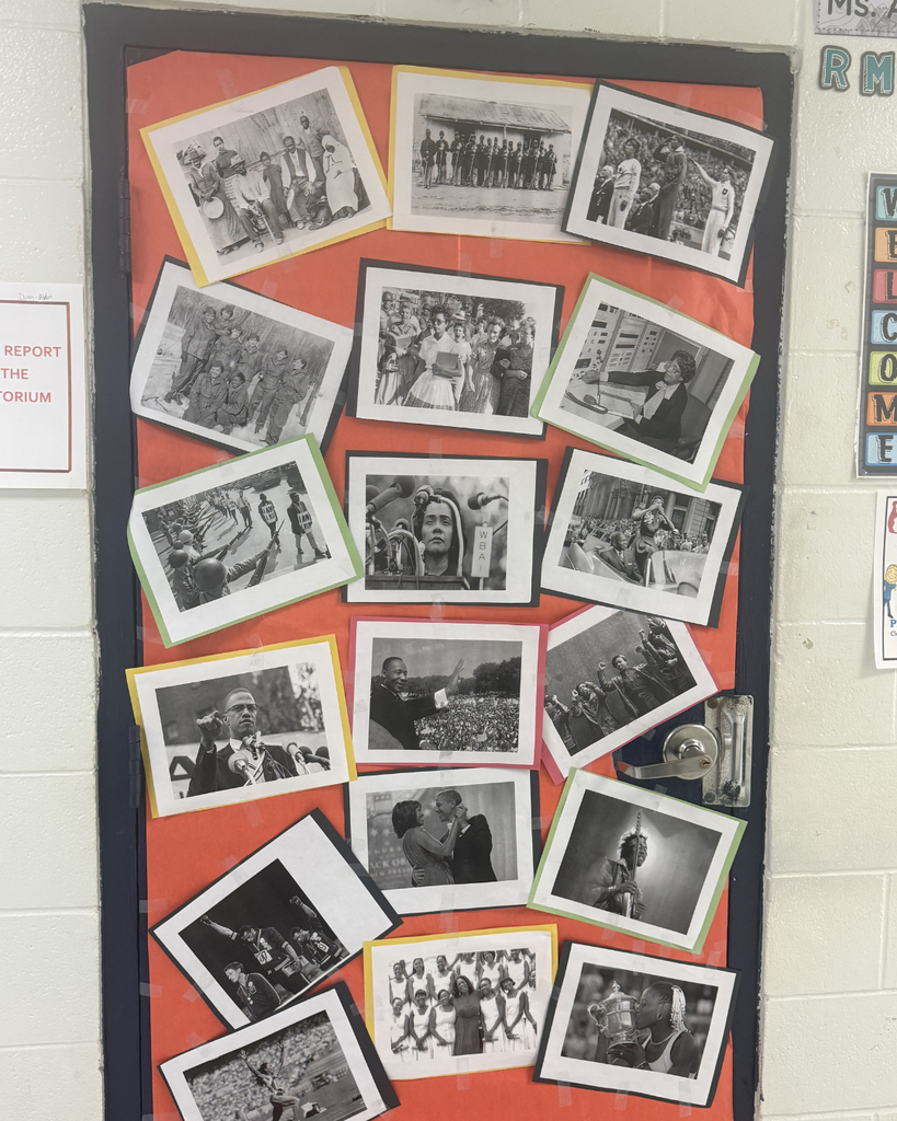 Black History Month Door Decorating Contest, Projects done by students