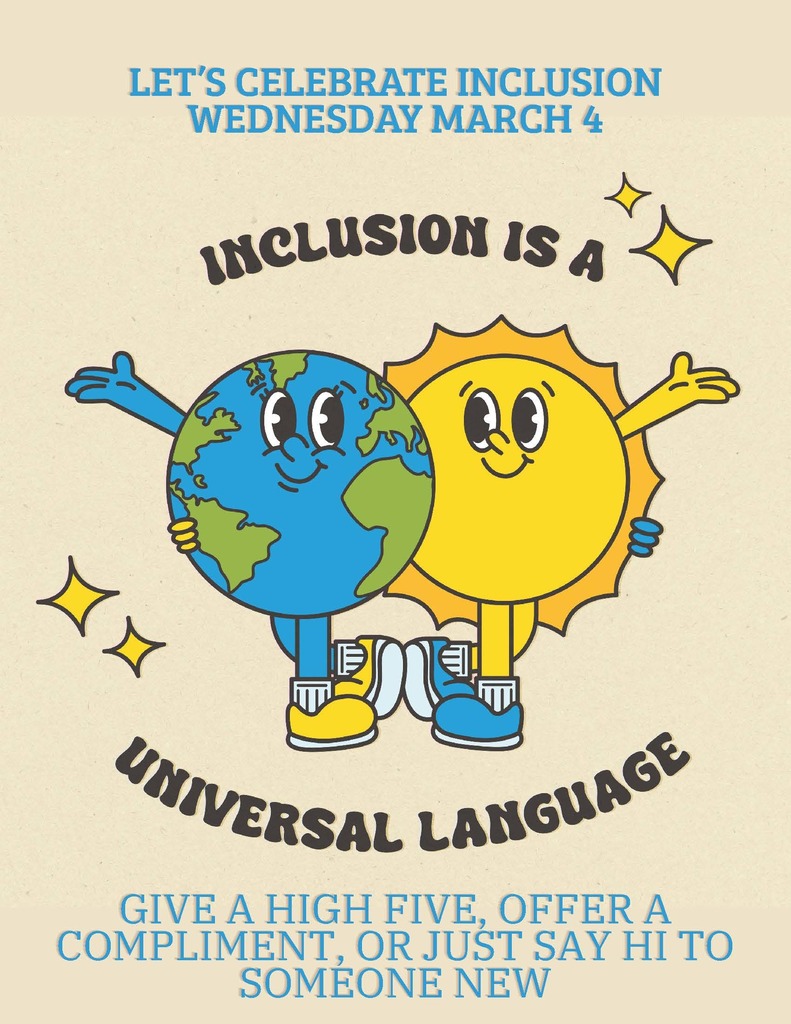On Wednesday, March 4, give a high five, offer a compliment, or simply say hi to someone new. Let’s make inclusion visible across Wakulla County Schools.