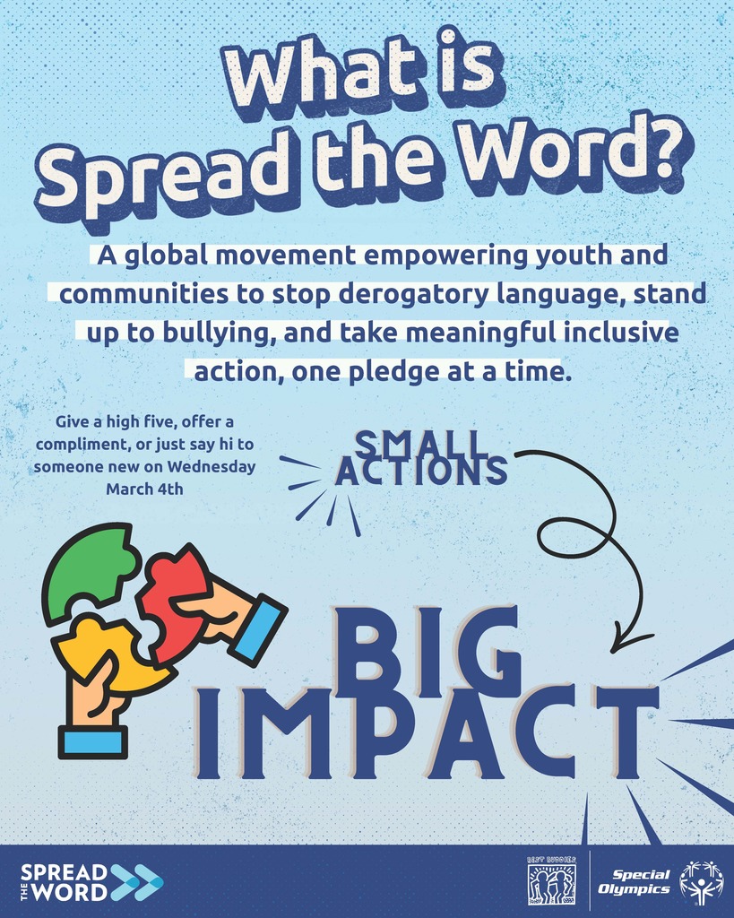 On Wednesday, March 4, give a high five, offer a compliment, or simply say hi to someone new. Let’s make inclusion visible across Wakulla County Schools.