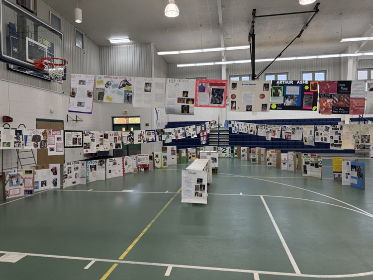 Black History Month Riversprings Poster presentations in Gymnasium