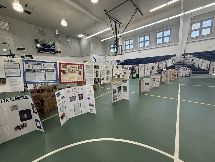 Black History Month Riversprings Poster presentations in Gymnasium