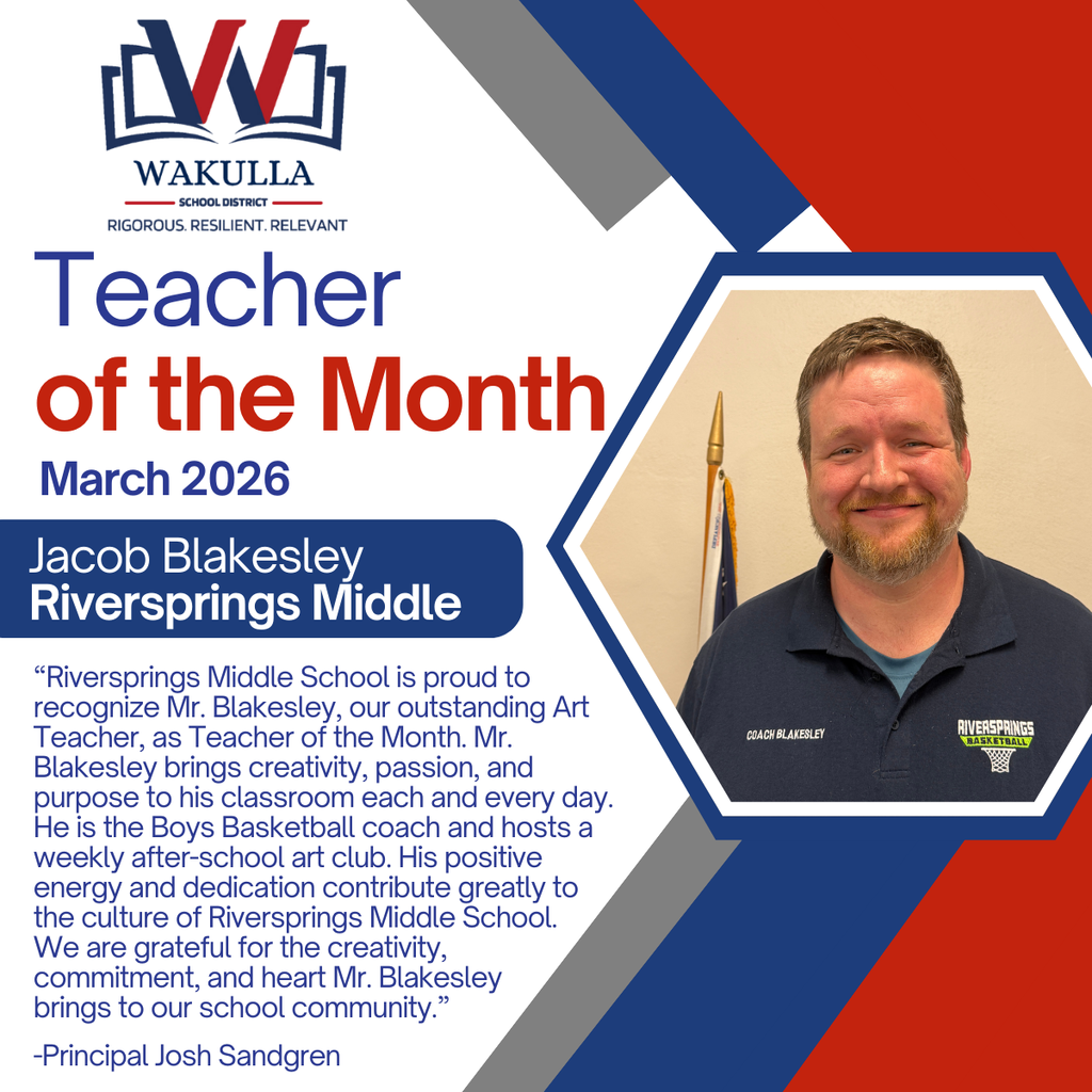 Teacher of the Month March 2026 Jacob Blakesley