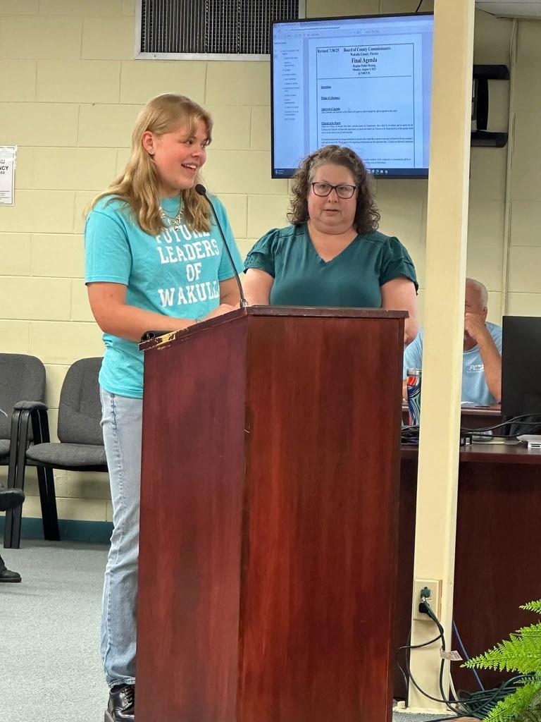 Emily Zak doing a speech