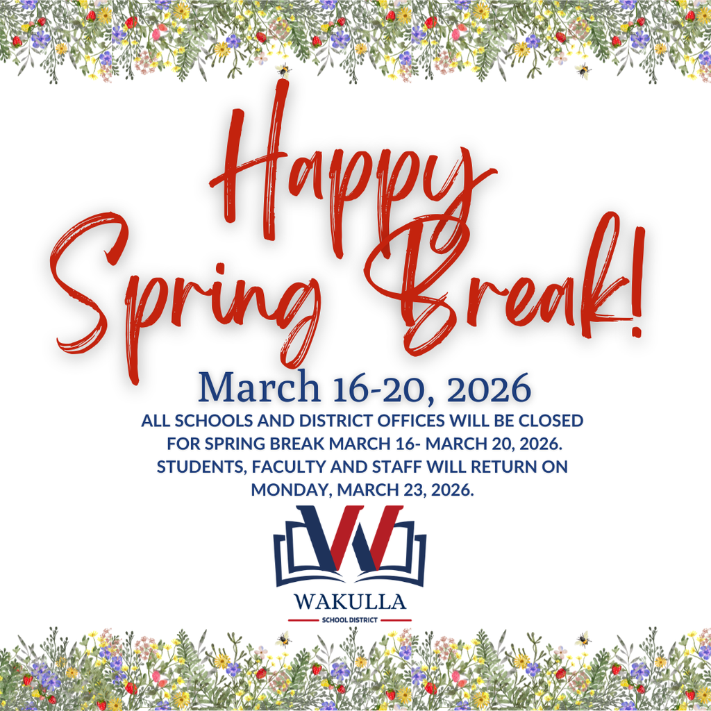 Spring Break graphic for March 16-20, 2026