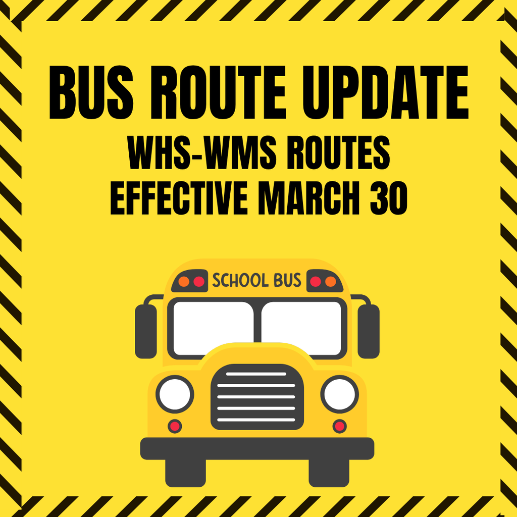 WHS-WMS Routes Updated image of yellow bus