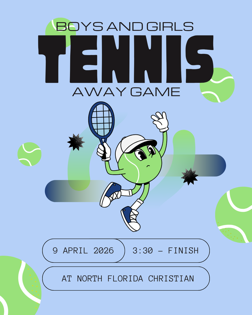 Tennis game on April 9th at 3:30