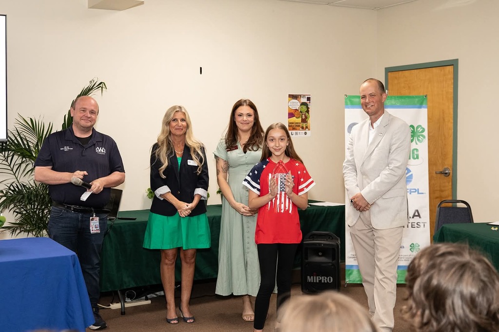 Autumn being awarded first place