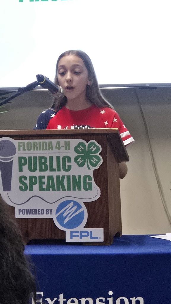 Autumn speaking at the 4H speech competition