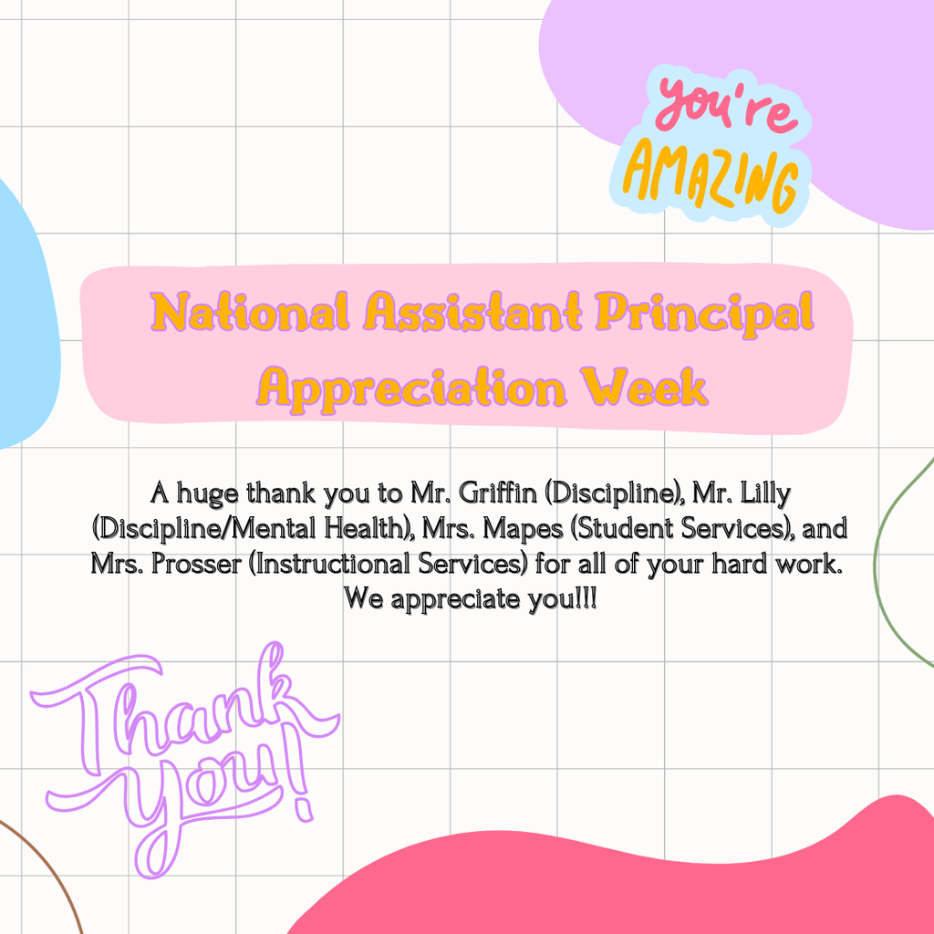 National Assistant Principal Appreciation Week!!