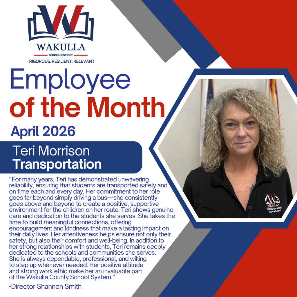 April Employee of the Month Teri Morrison