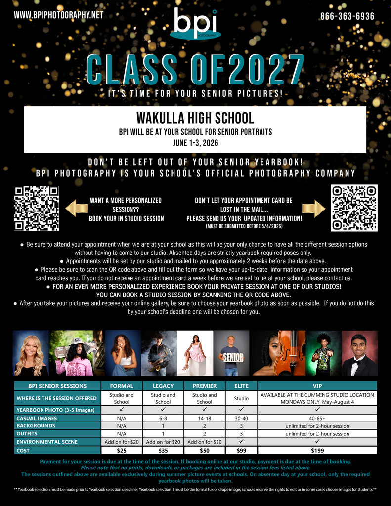 BPI Photography at www.bpiphotography.net, call 850-425-1010 to schedule senior portraits.