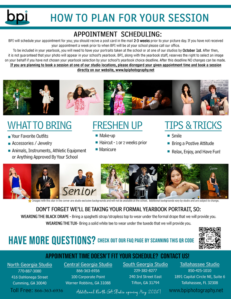 BPI Photography at www.bpiphotography.net, call 850-425-1010 to schedule senior portraits.