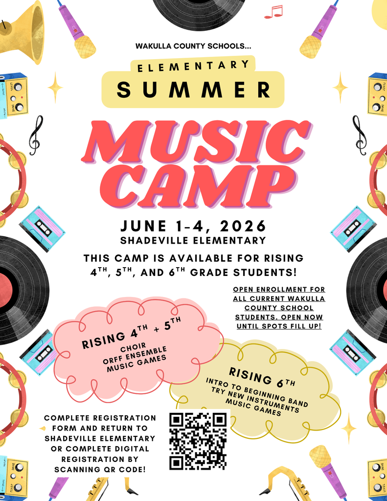 Summer Music Camp Informational Flyer. 