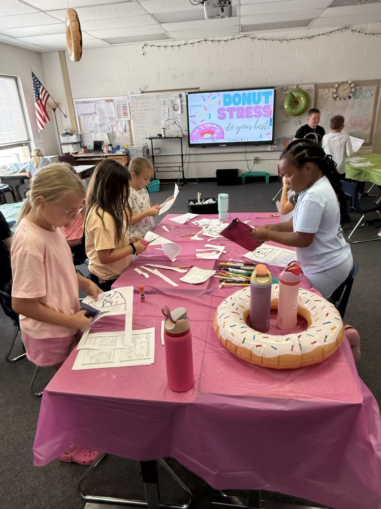 🍩 Donut Stress About the Test!! 🍩 Our 3rd and 5th grade students practiced and reviewed for the FAST test next week using various engaging activities with a sweet donut treat at the end!