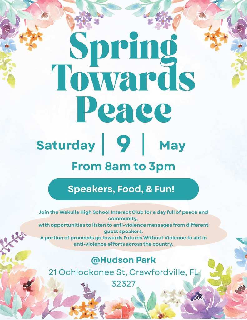 Join the Interact Club in their 2nd Annual Spring Towards Peace event at Hudson Park this Saturday! The money raised from this event goes towards helping victims of abuse through the nonprofit, Futures Without Violence. There will be food, guest speakers, face painting, games, resources, and more!