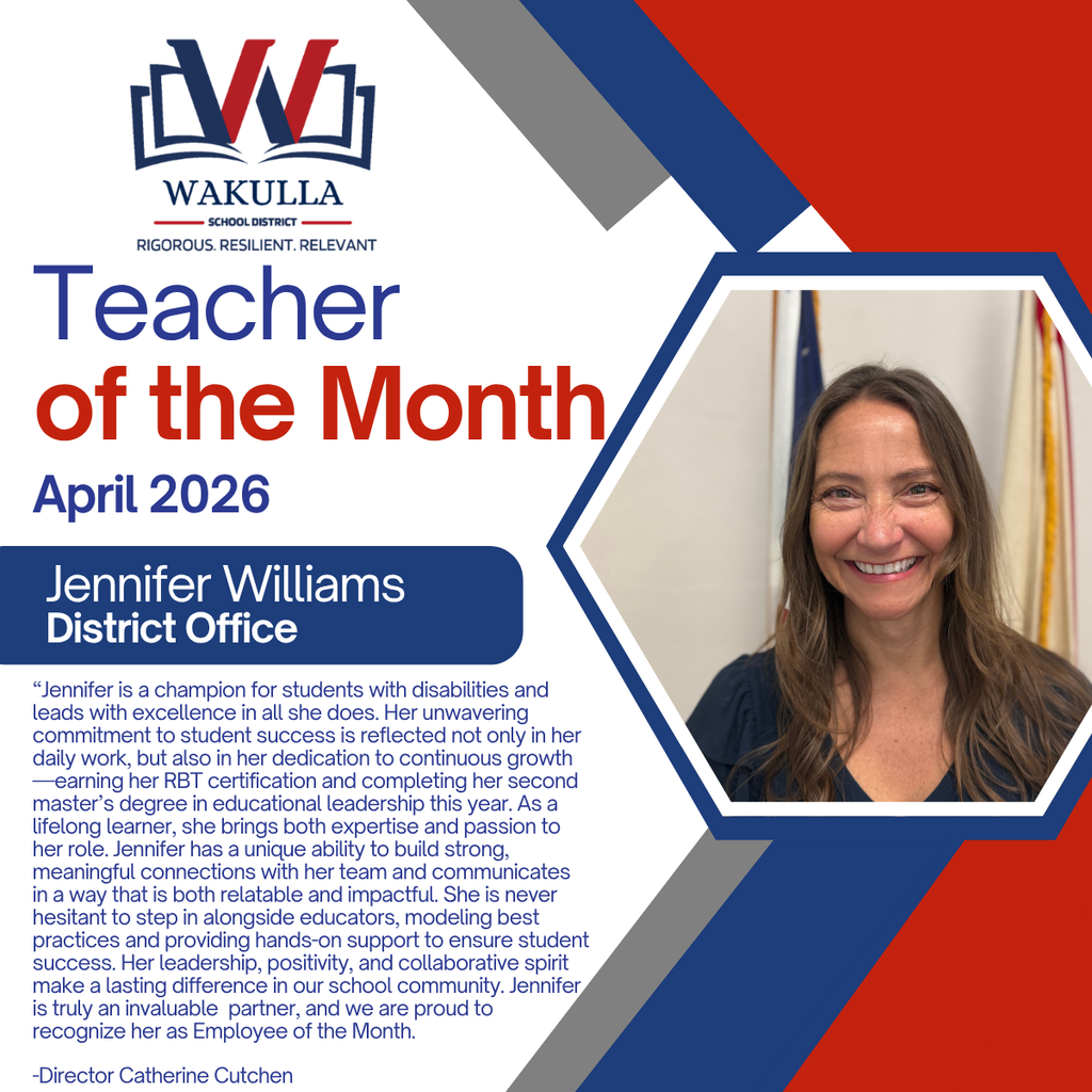 Teacher of the Month April 2026-Jennifer Williams