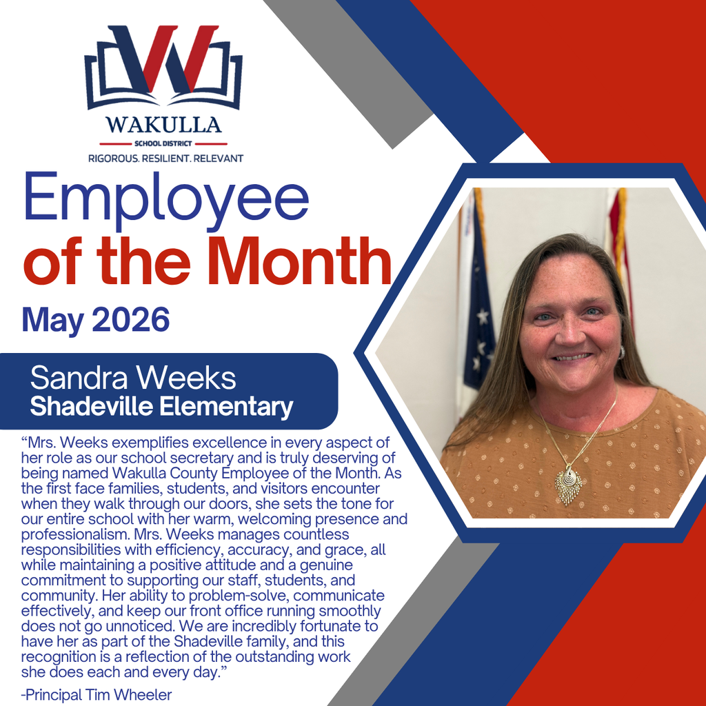 Employee of the Month May 2026 Sandra Weeks