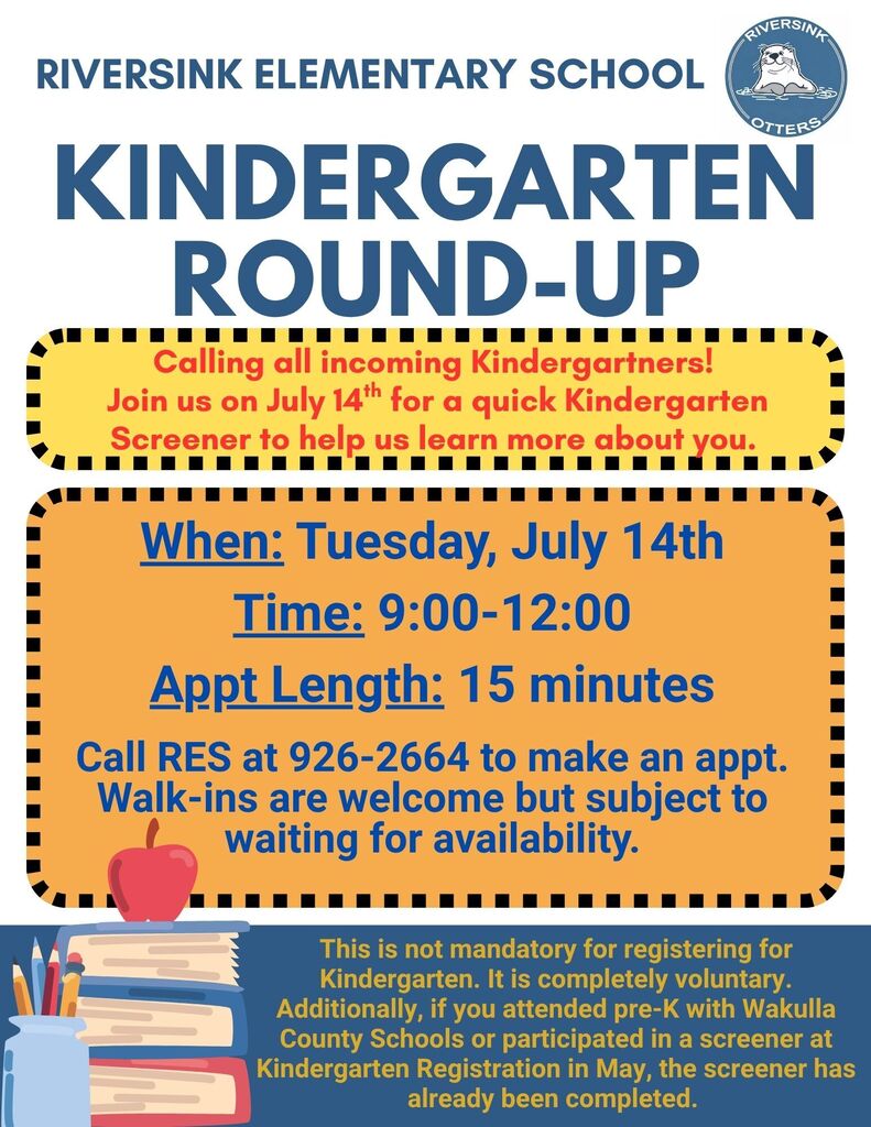 Kindergarten Round Up Flyer