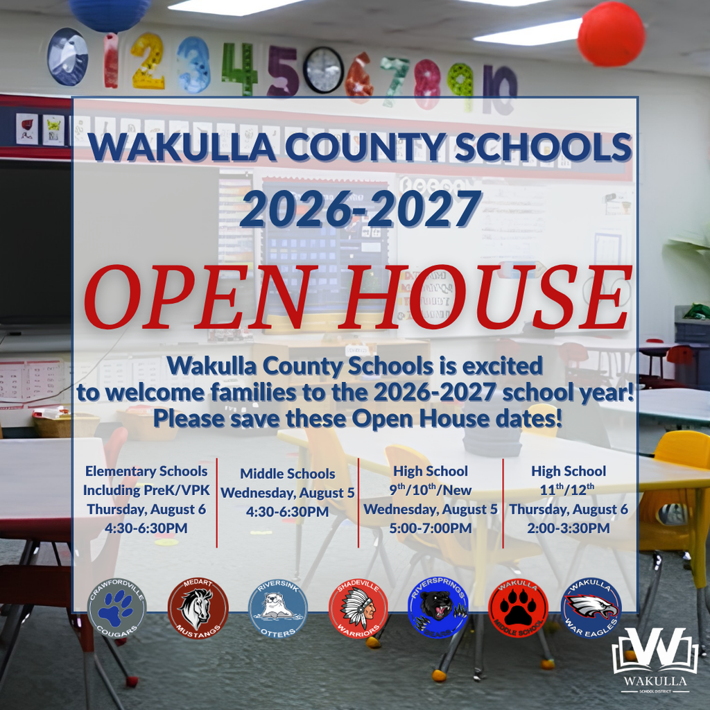 decorated with colorful balloons and alphabet letters on the wall. Open House Dates for the 2026-2027 School Year