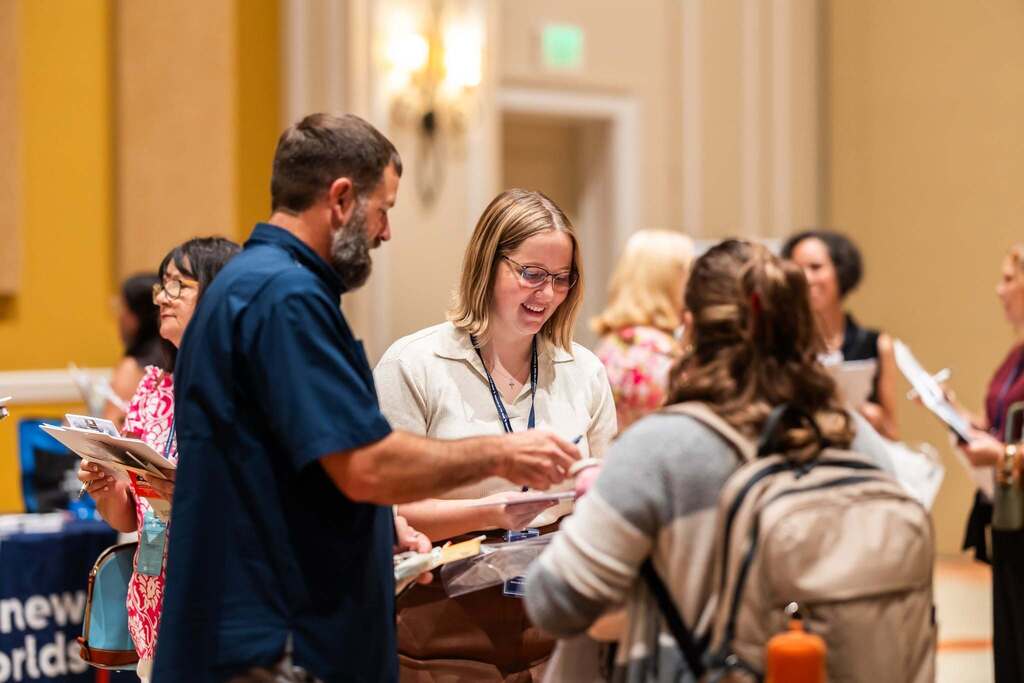 Makenna Maldonado networking at Florida Teacher of the Year Program