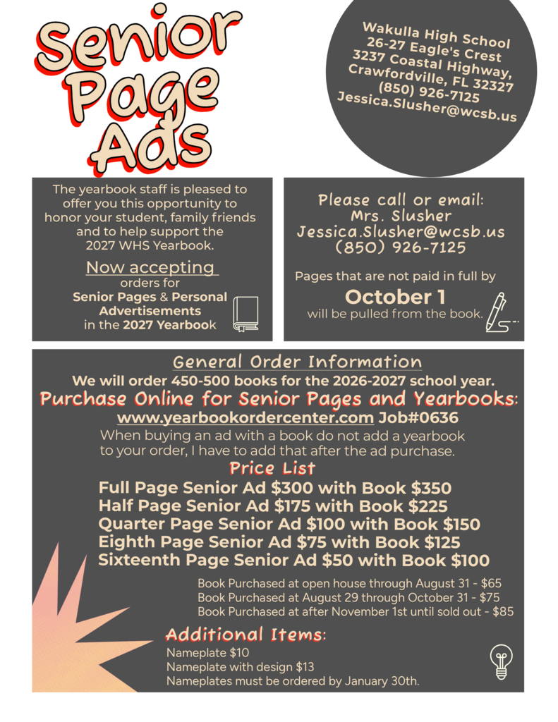 Senior Page Ad information