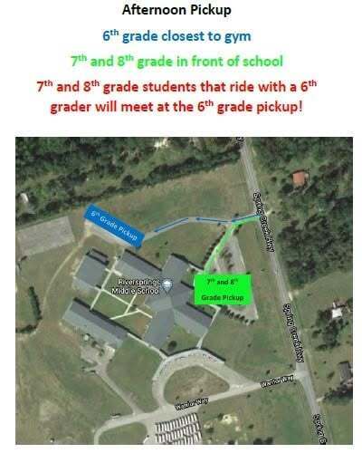 Pick up Map.  Students can be dropped off at either location. 