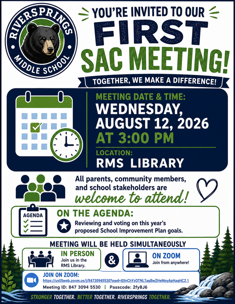 SAC meeting August 12 at 3:00 in the RMS library