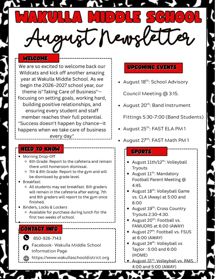 August newsletter