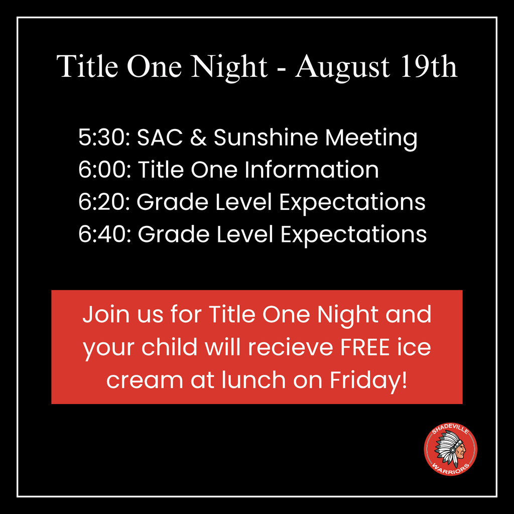August 19th Title One Night Schedule