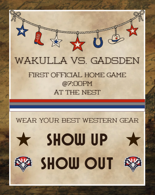 It's Western Night!! Grab your boots, cowboy hats, and western gear and come cheer on our Varsity team under the lights! FIRST FNL!