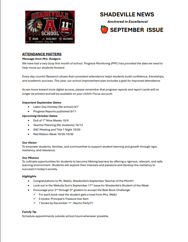 September Newsletter