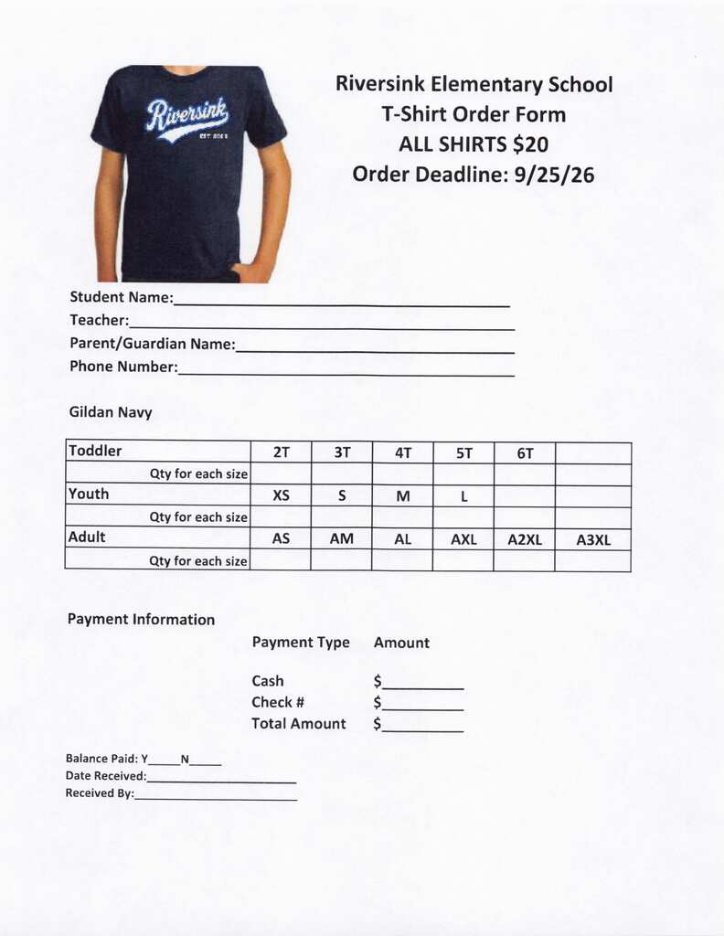 t-shirt order form 26-27